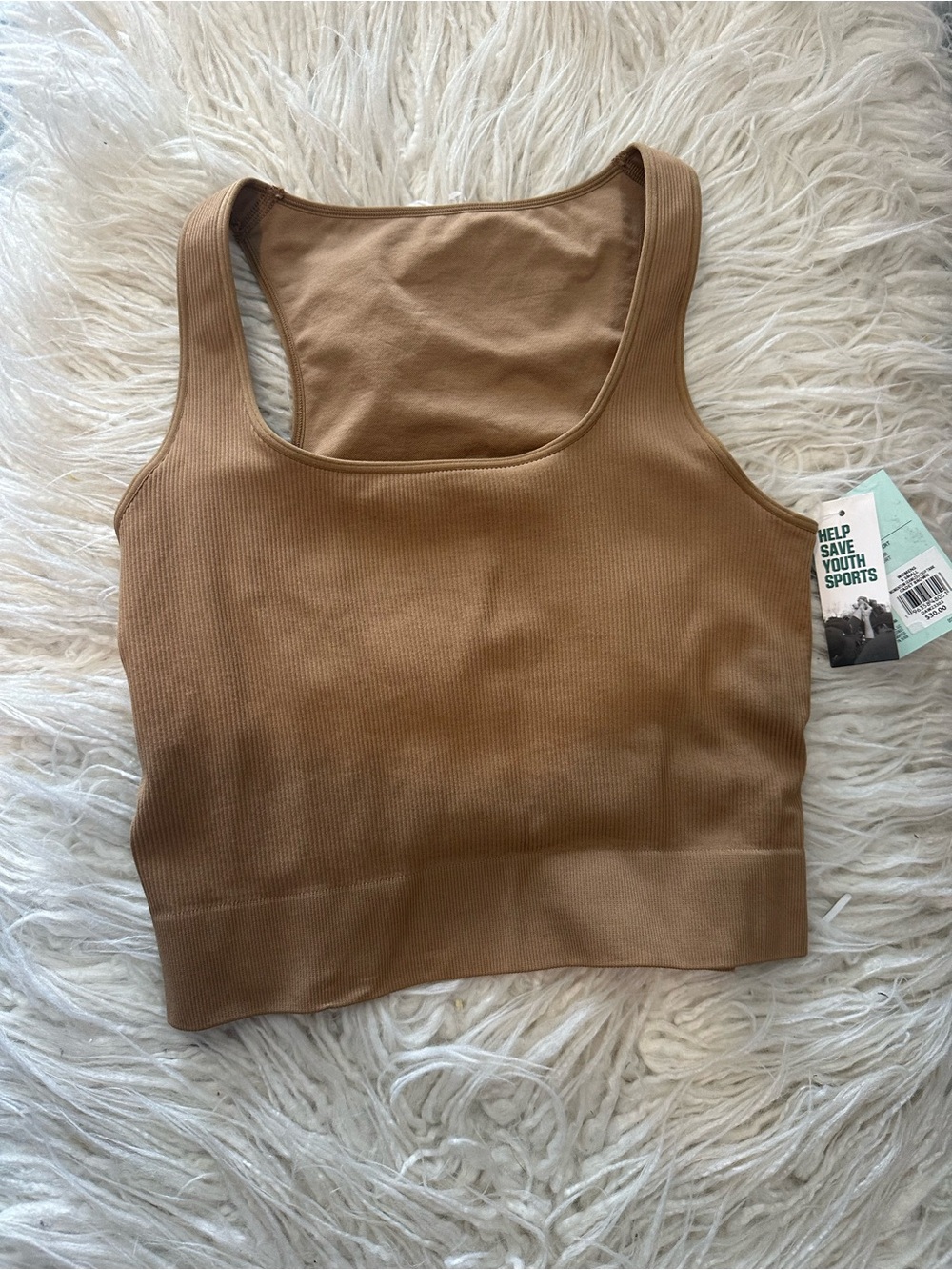 504. Dsg seamless crop tank xs cadet brown